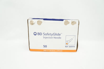 BD 305916 Safety Glide Injection Ndle 25G x 1 - Box of 45